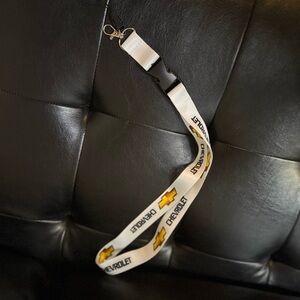 Chevrolet White Lanyard with Metal Clip